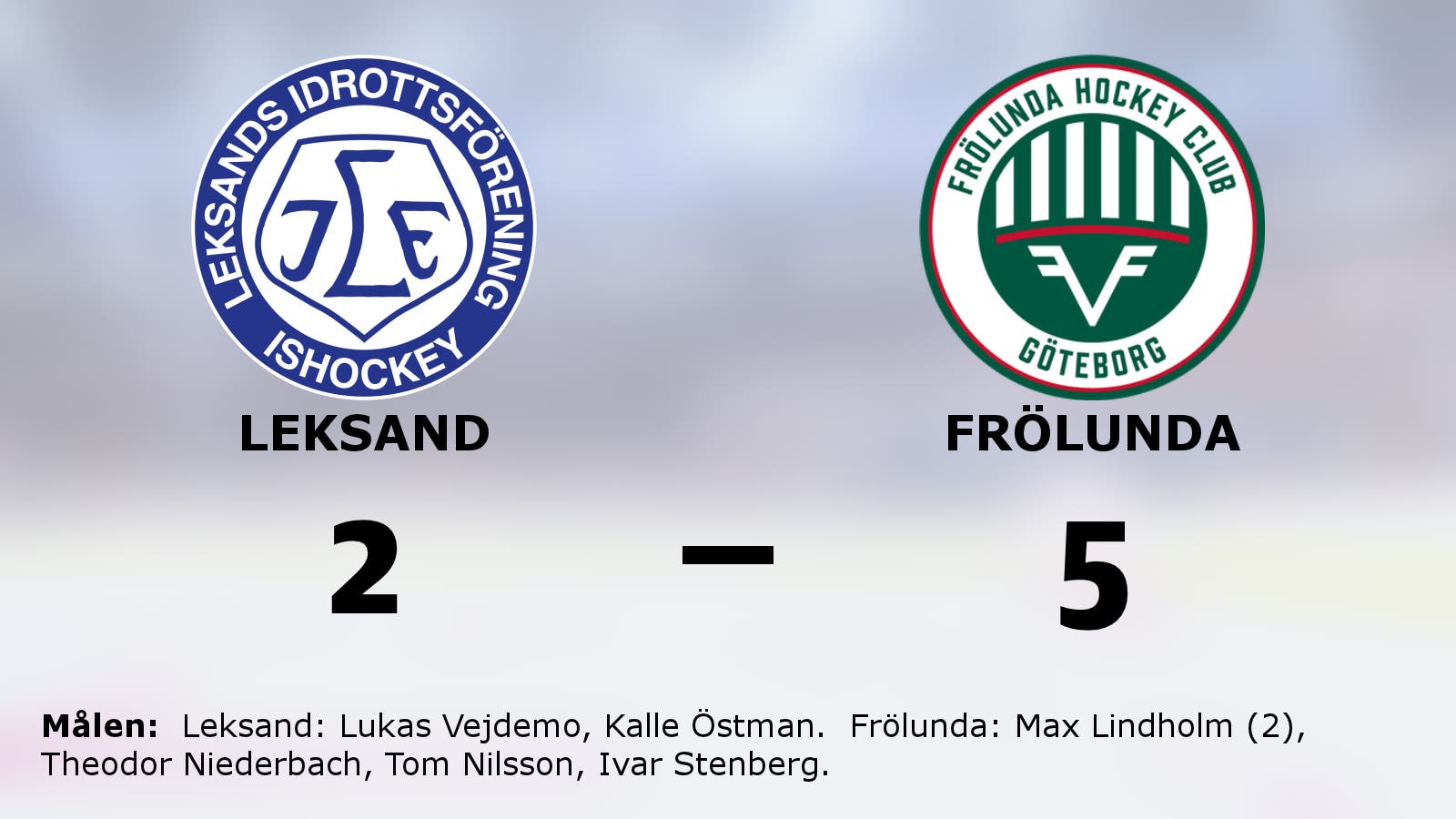 Seger för Frölunda efter vändning mot Leksand