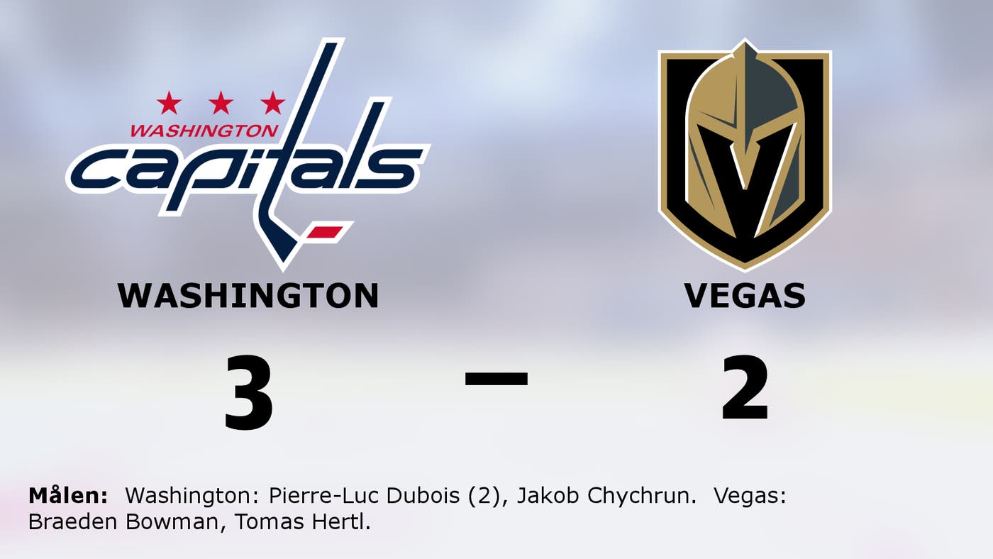 Washington vann mot Vegas – Pierre-Luc Dubois blev matchvinnare