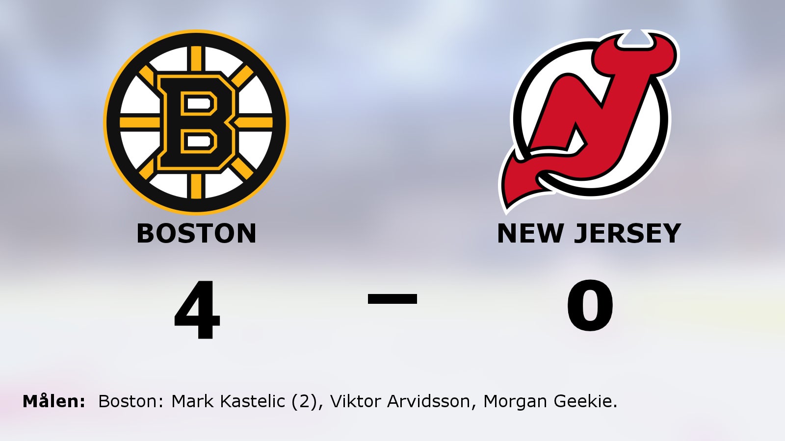Stabil seger för Boston – höll nollan mot New Jersey