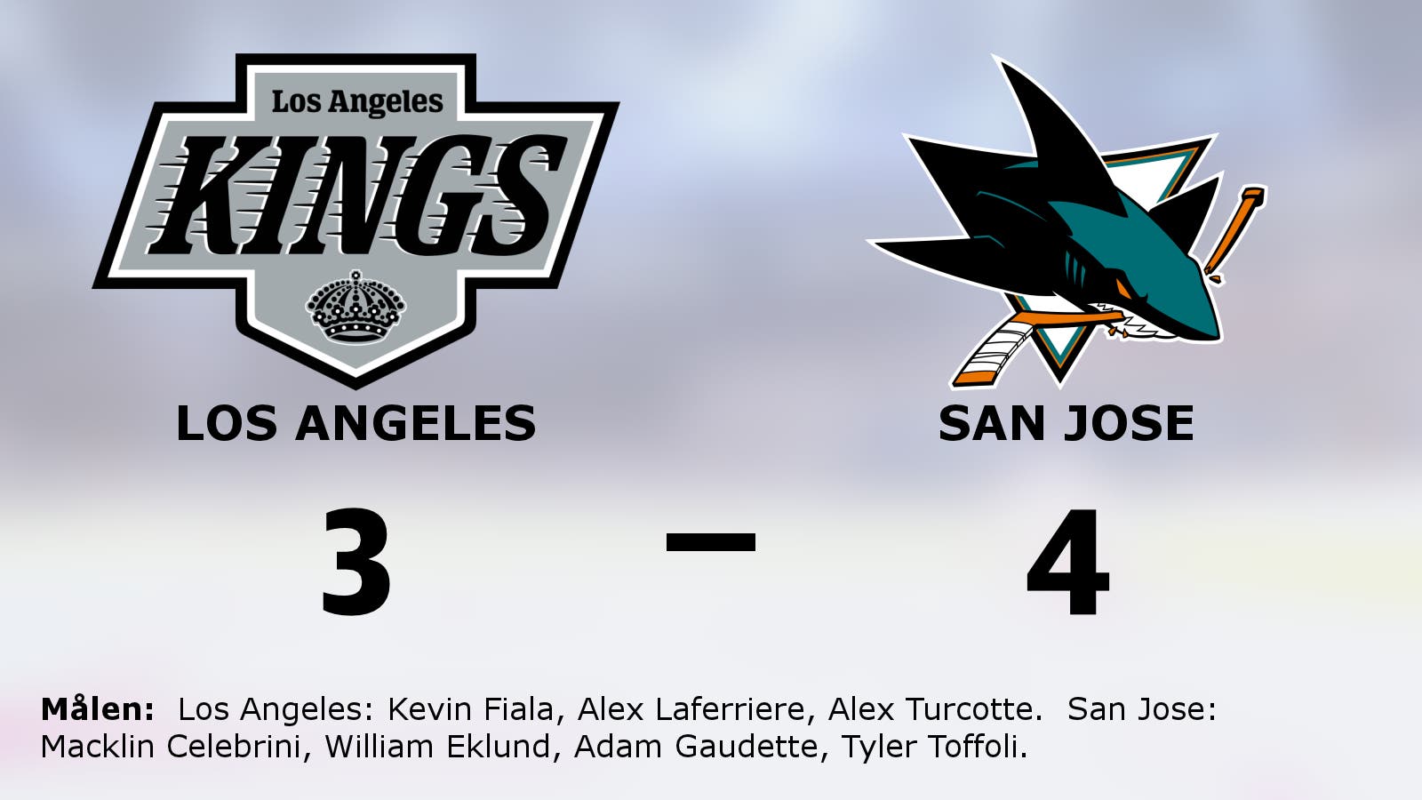 San Jose vann efter sen kvittering mot Los Angeles