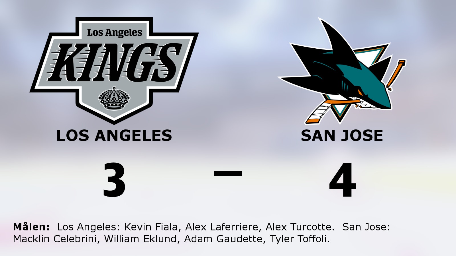 San Jose vann efter sen kvittering mot Los Angeles