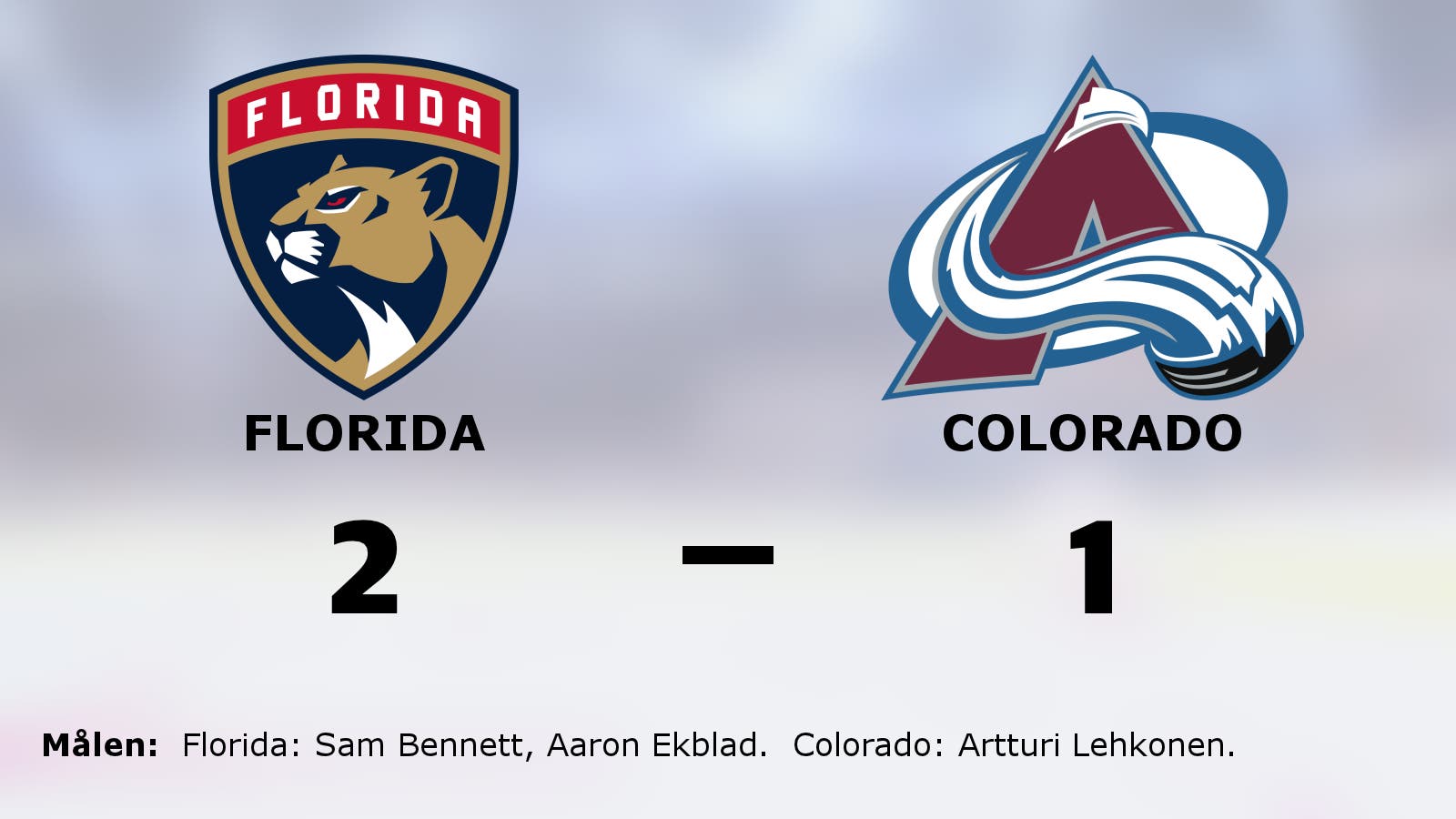 Segersviten sprack för Colorado mot Florida