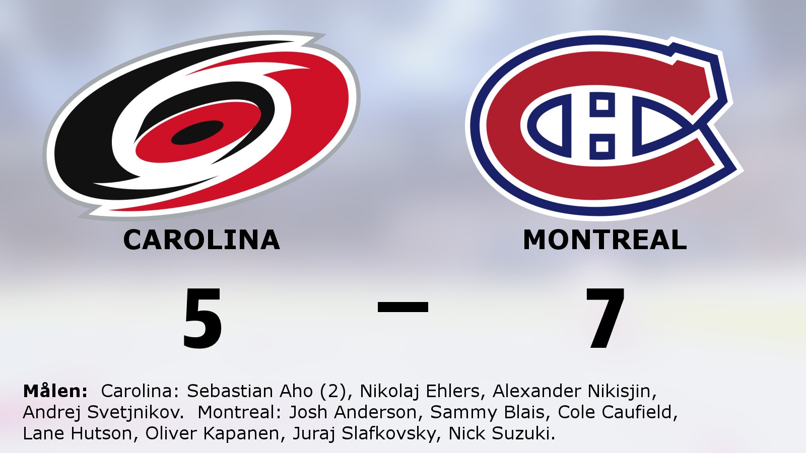 Seger för Montreal i toppmötet med Carolina