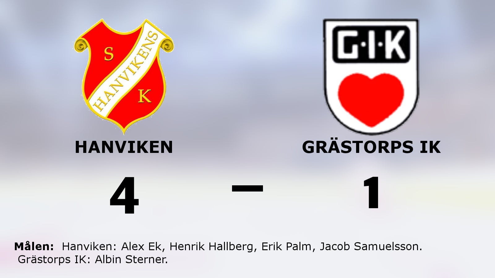 Hanviken vann efter drömvändning i andra mot Grästorps IK