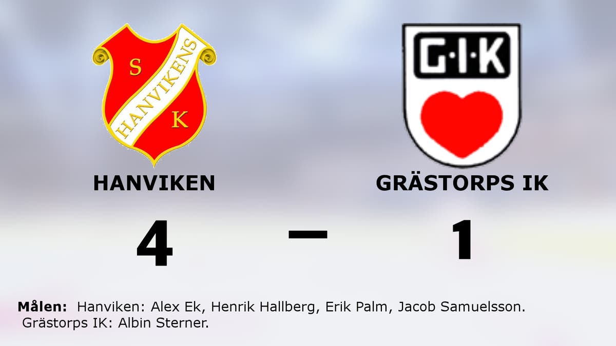 Hanviken vann efter drömvändning i andra mot Grästorps IK