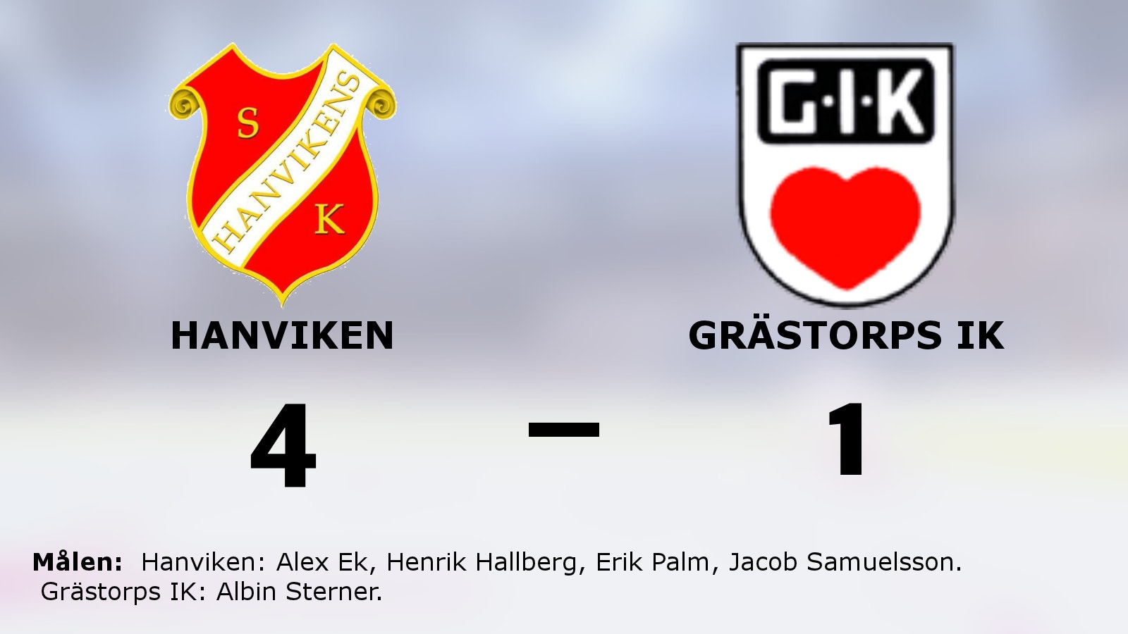 Hanviken vann efter drömvändning i andra mot Grästorps IK