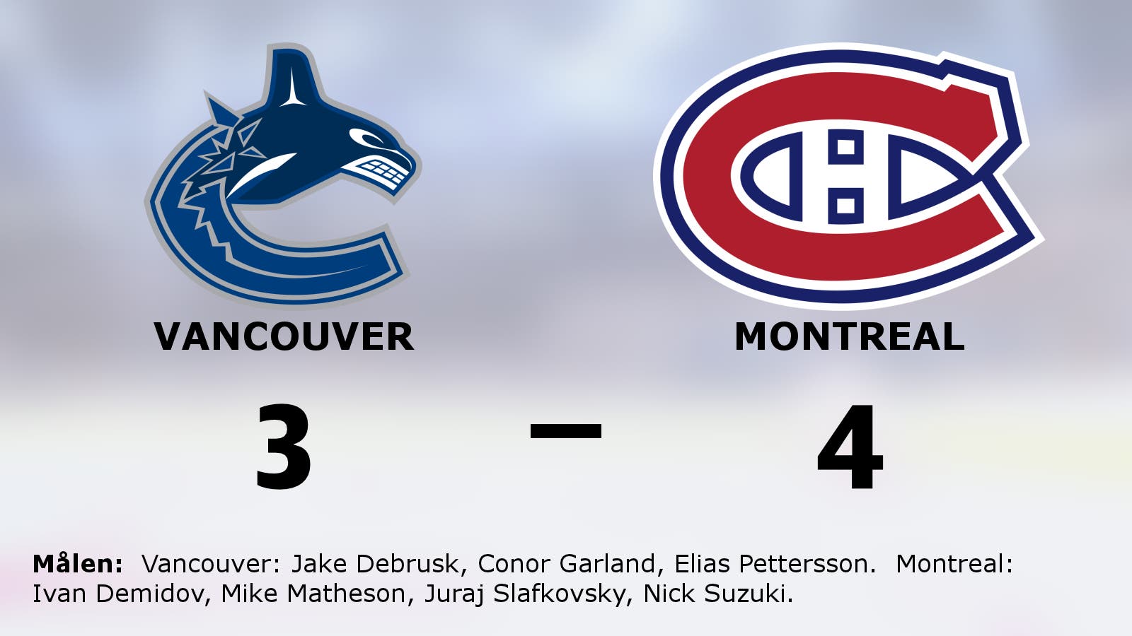 Montreal vände och vann mot Vancouver