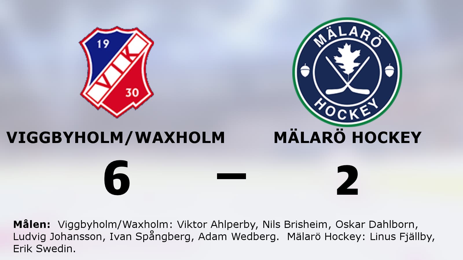 Linus Fjällby och Erik Swedin målgörare när Mälarö Hockey förlorade