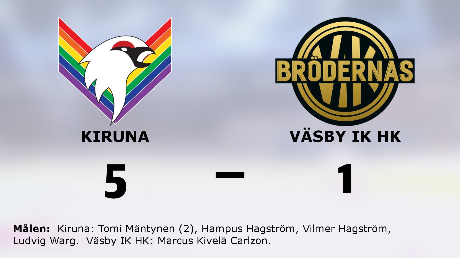 Väsby IK HK:s tunga svit fortsätter efter 1–5 mot Kiruna