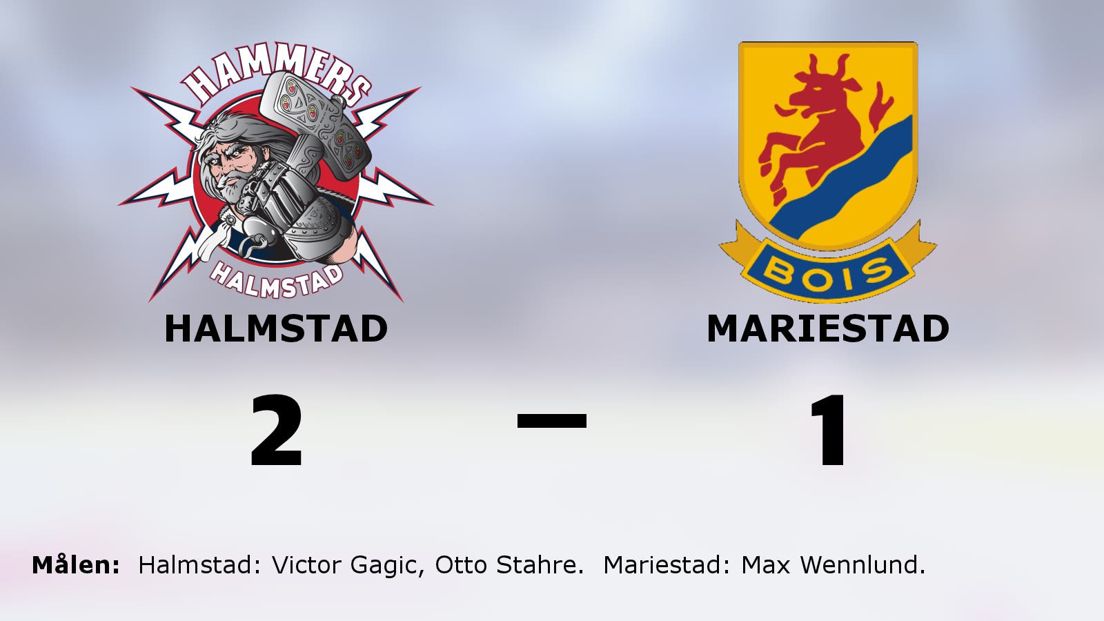 Gagic och Stahre matchvinnare när Halmstad besegrade Mariestad