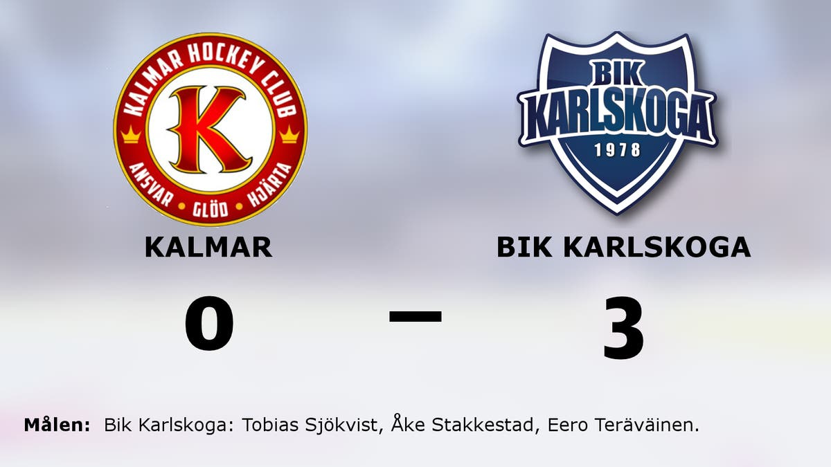 Stark seger för Bik Karlskoga i toppmatchen mot Kalmar