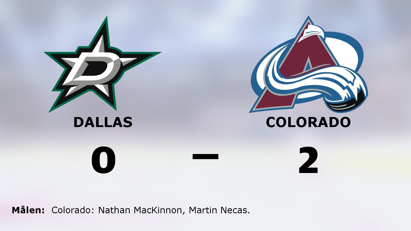 Stark tredjeperiod avgjorde för Colorado mot Dallas