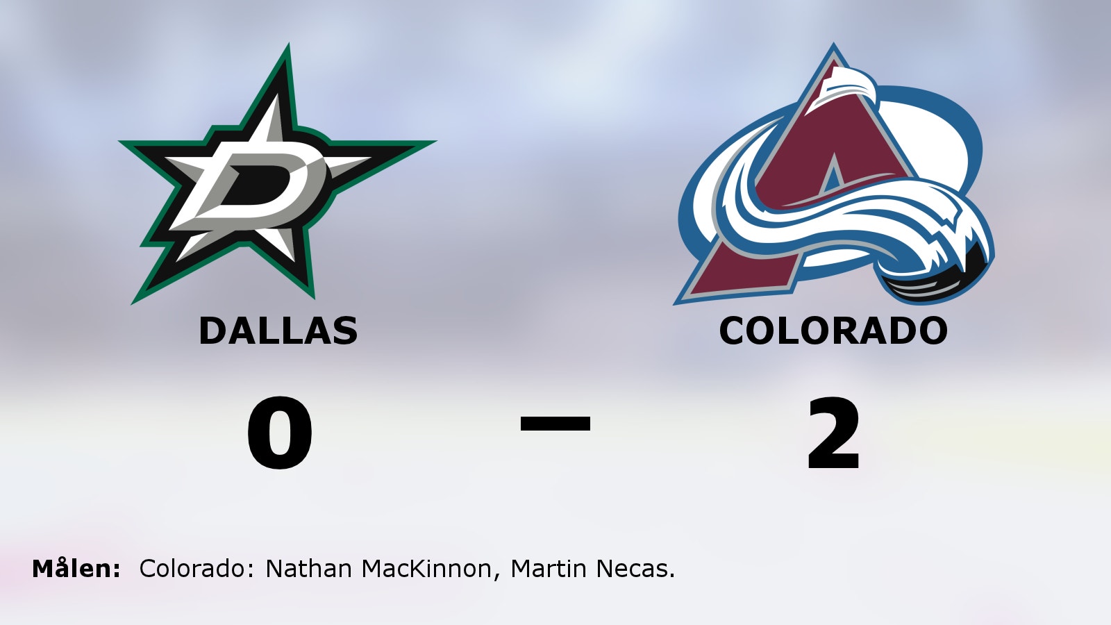Stark tredjeperiod avgjorde för Colorado mot Dallas