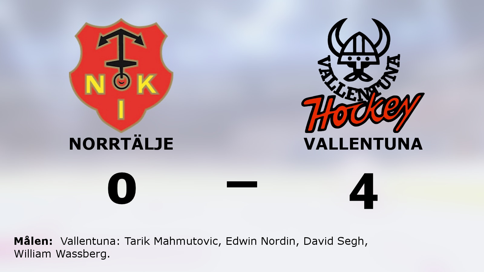 Stabil seger för Vallentuna som höll nollan mot Norrtälje