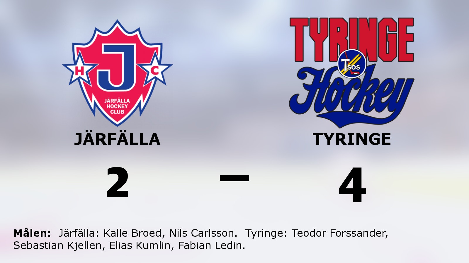 Seger för Tyringe mot Järfälla i hockeyettan södra