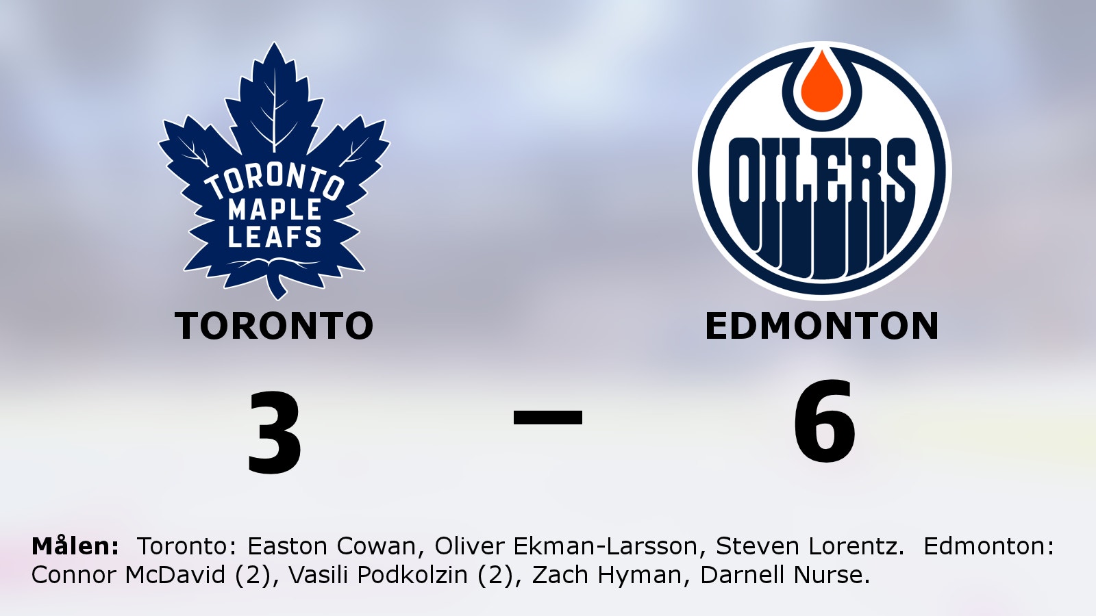Edmonton säkrade seger mot Toronto
