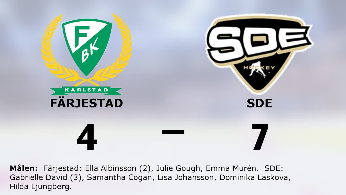 Två snabba mål i sista perioden avgjorde för SDE mot Färjestad