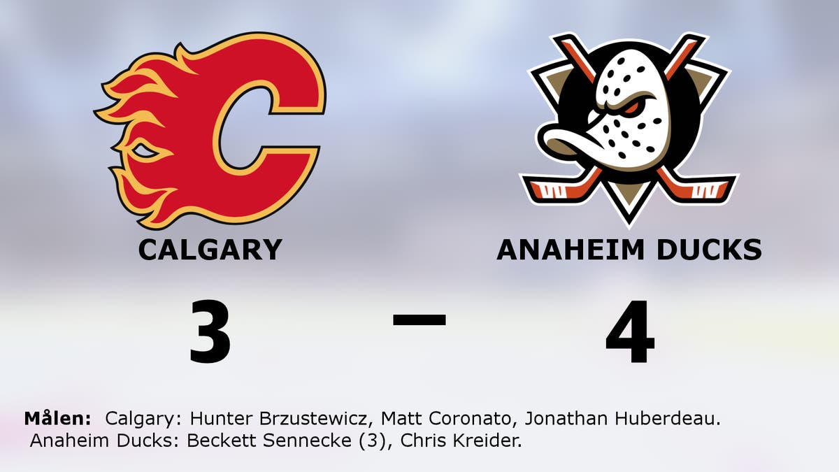Svårstoppade Anaheim Ducks fortsätter vinna – 4–3 mot svaga Calgary