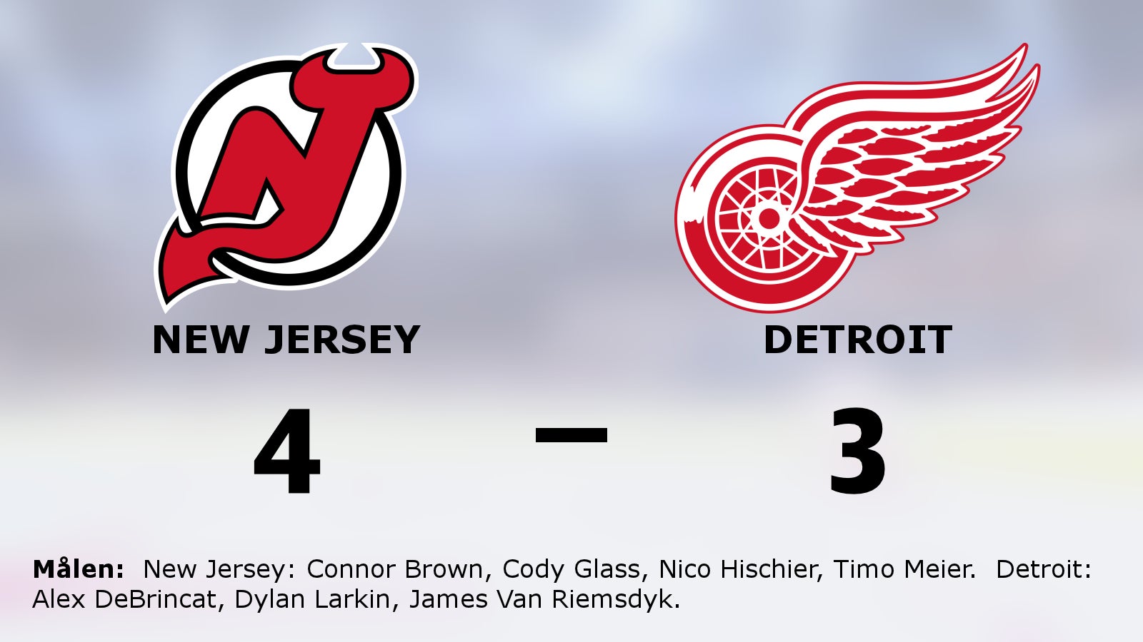 Stark seger för New Jersey i toppmatchen mot Detroit