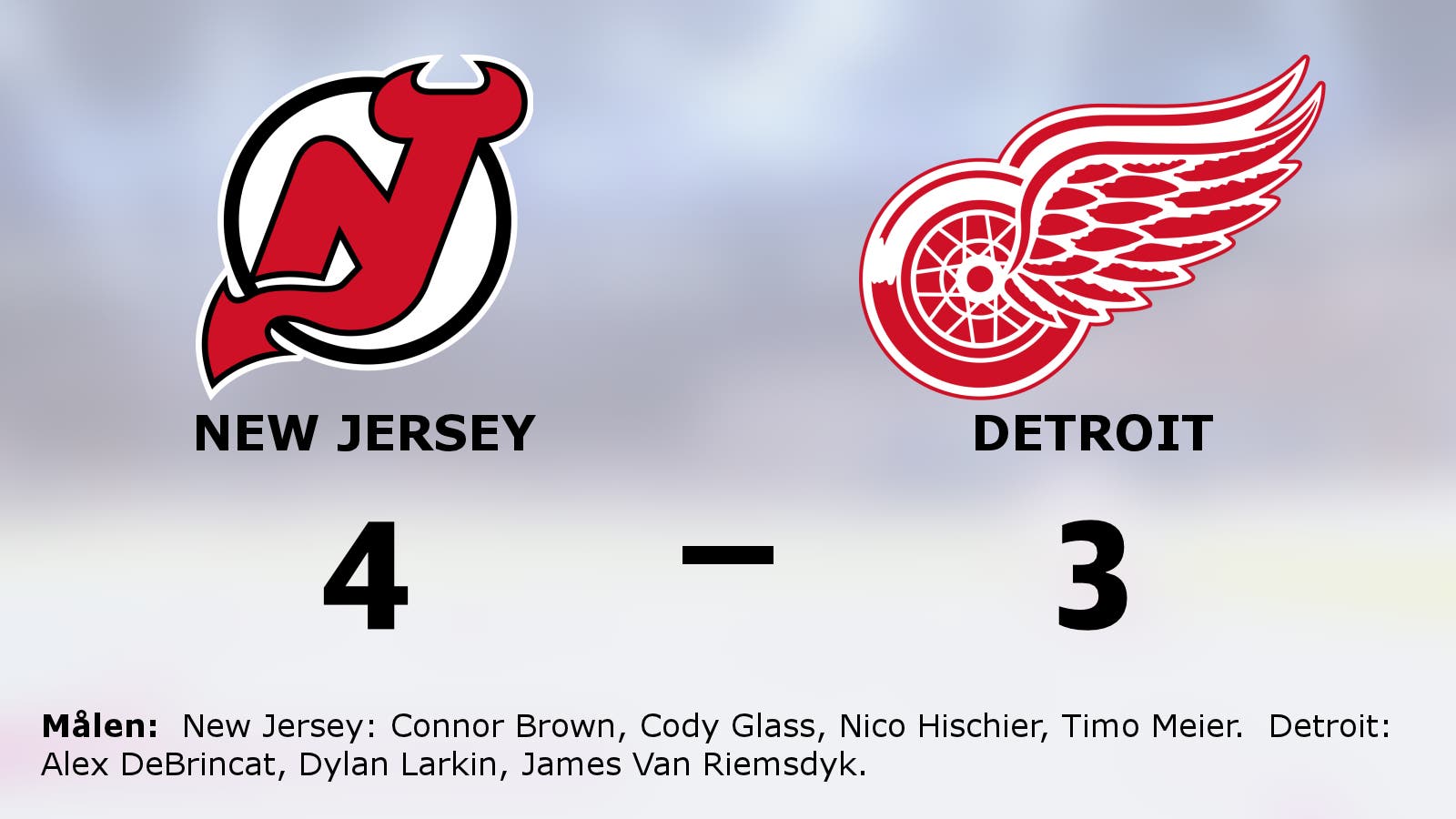 Stark seger för New Jersey i toppmatchen mot Detroit