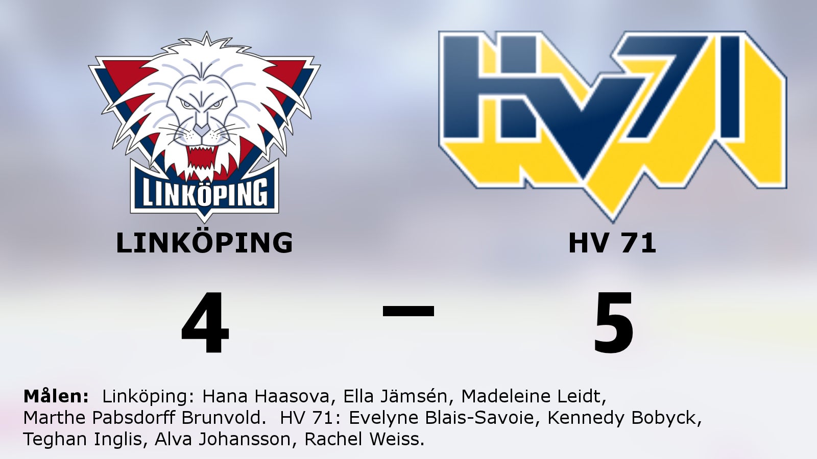 Ny seger för HV 71 mot drömmotståndet