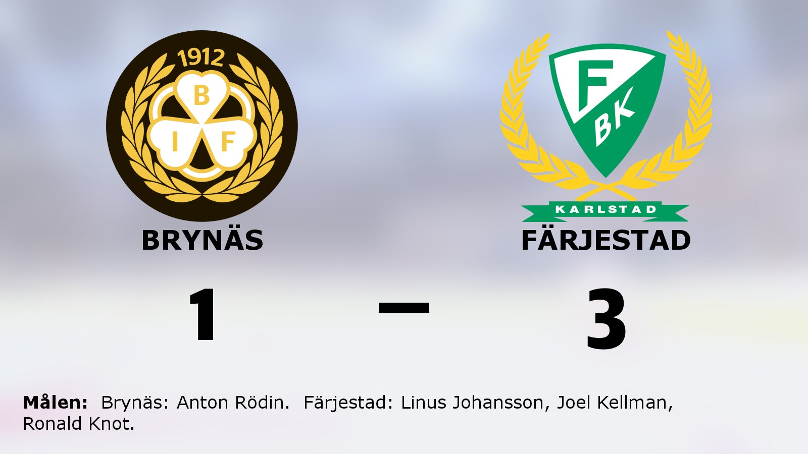 3–1-seger för Färjestad mot Brynäs