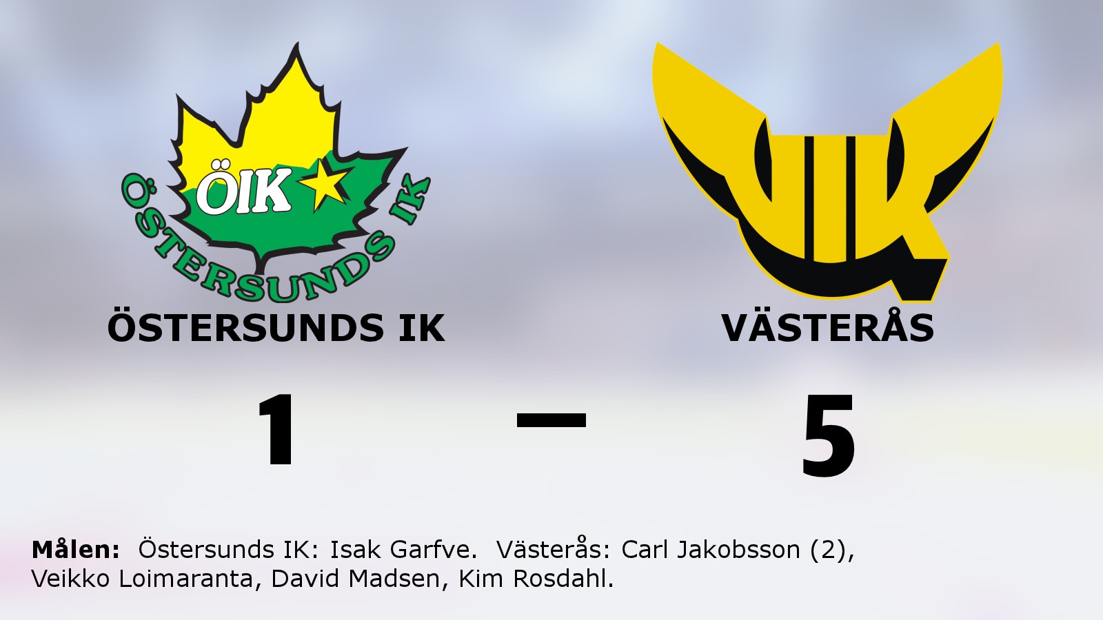 Segerraden förlängd för Västerås – besegrade Östersunds IK