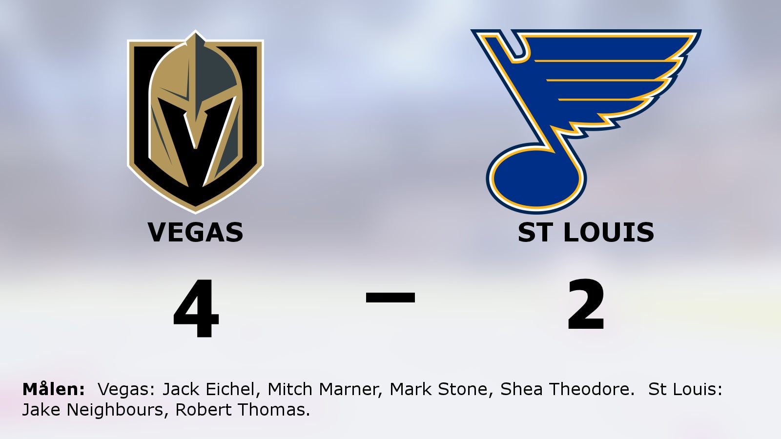 Formstarka Vegas tog ny seger mot St Louis