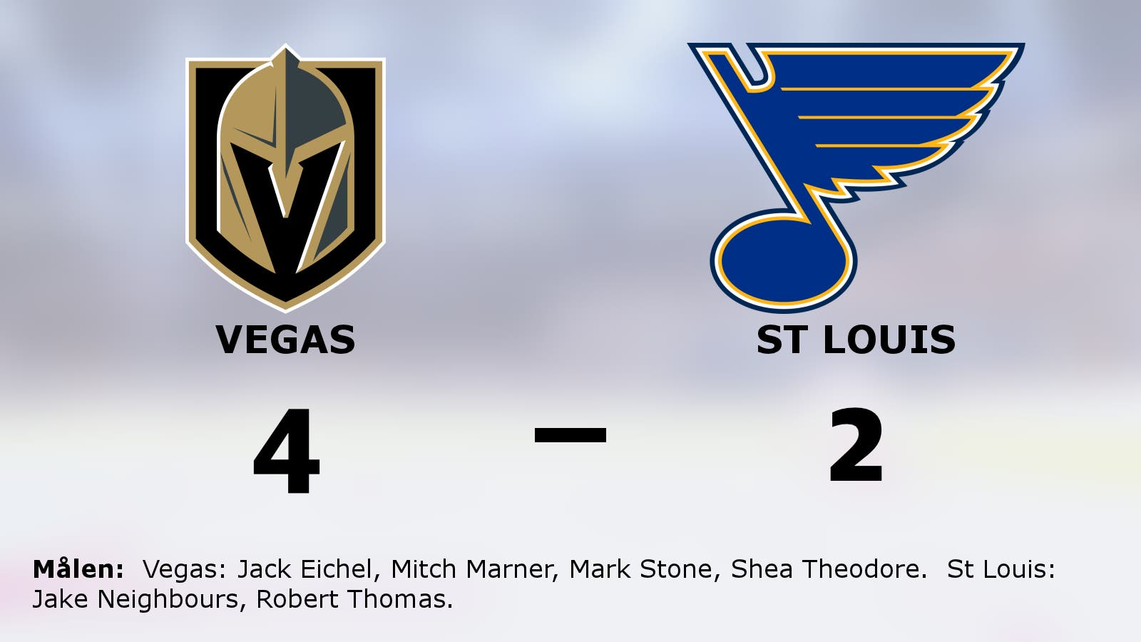 Formstarka Vegas tog ny seger mot St Louis