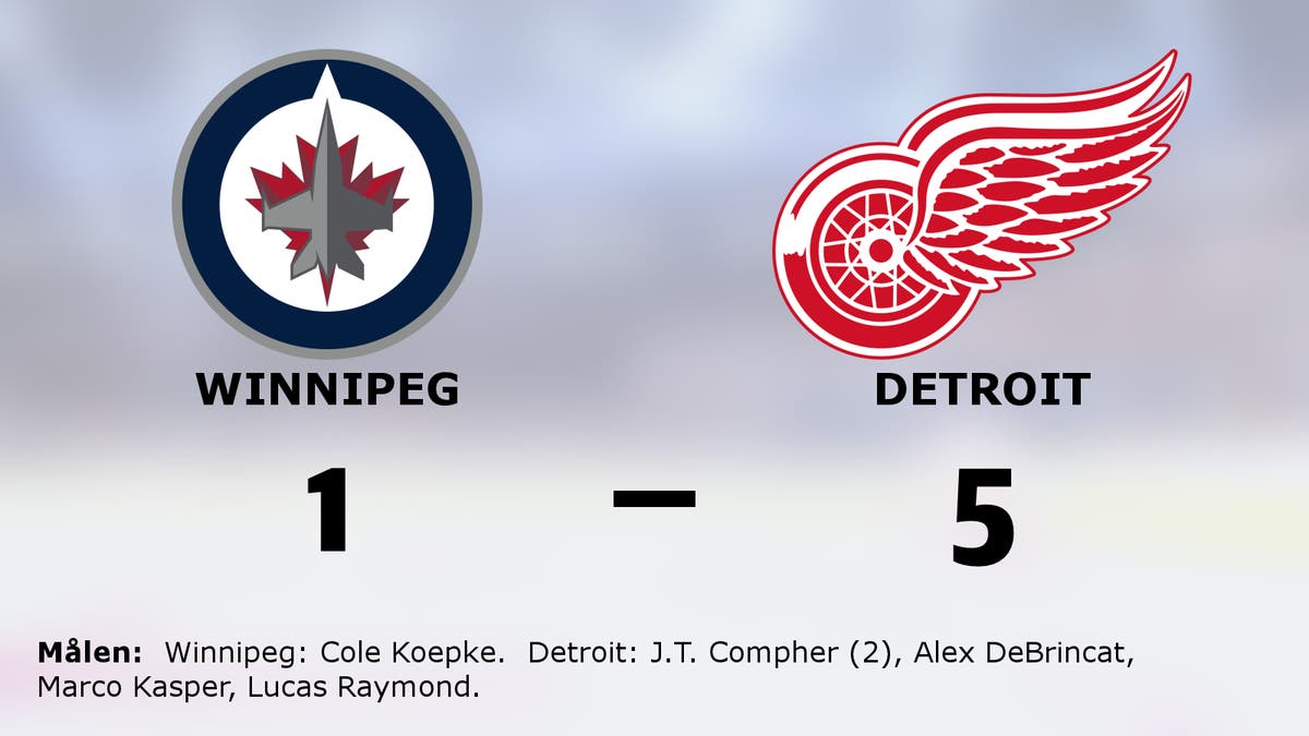 DeBrincat och Kasper bakom Detroits avgörande mot Winnipeg