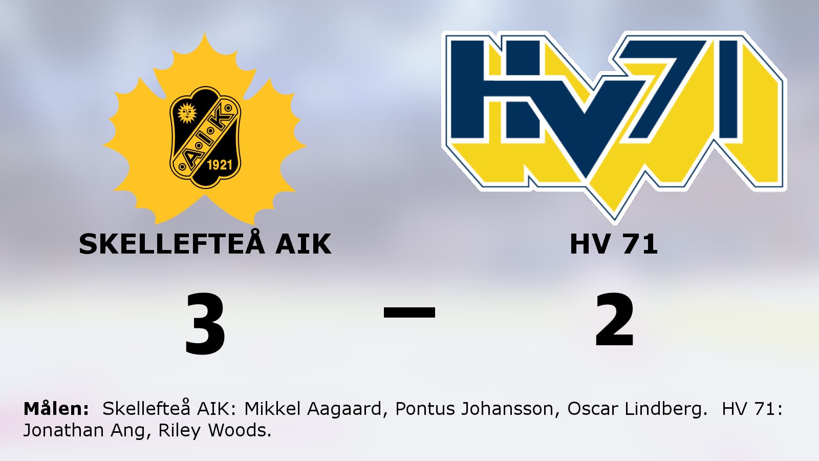 Straffar avgjorde för Skellefteå AIK i hemmasegern mot HV 71