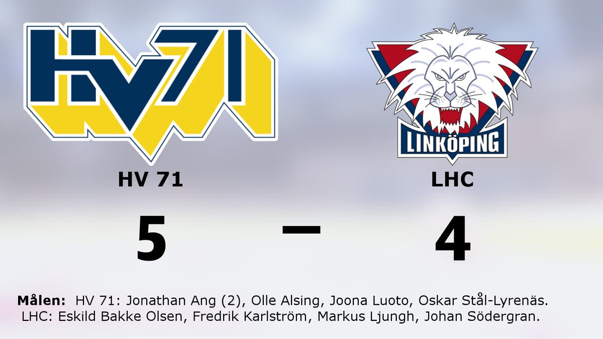 HV 71 starkast – avgjorde i förlängningen mot LHC