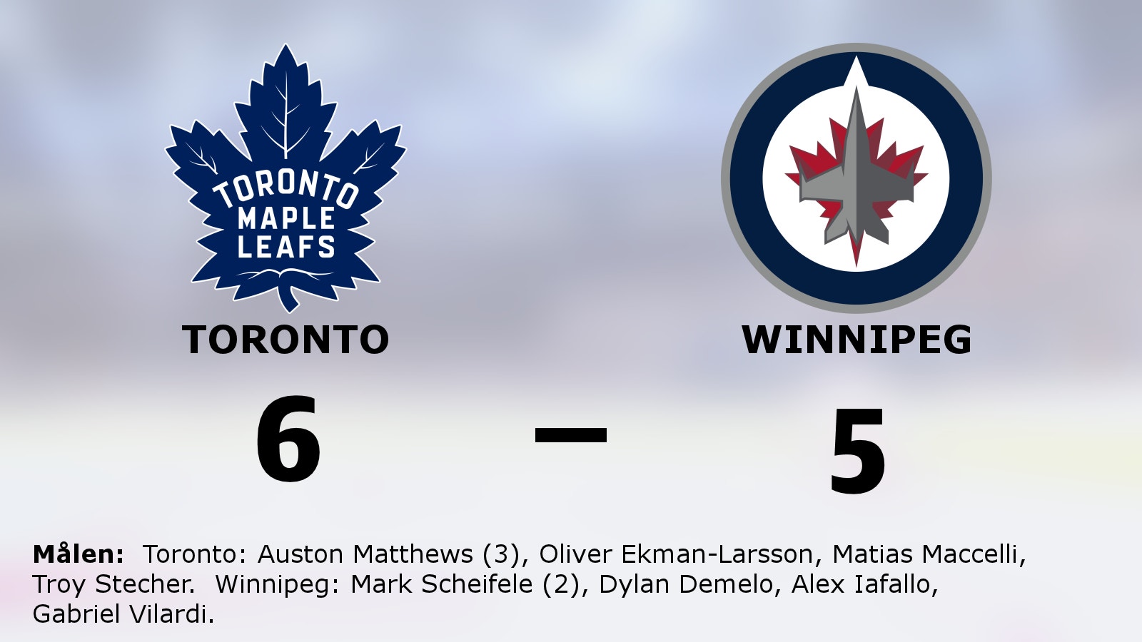 Seger för Toronto – efter Auston Matthews hattrick