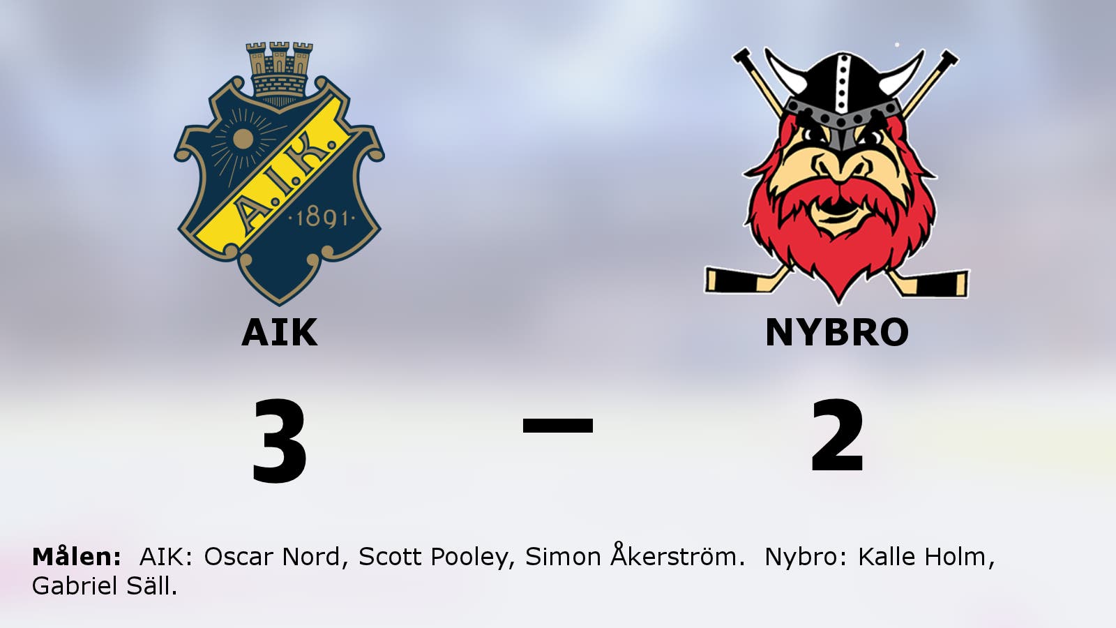 AIK vann efter sen kvittering mot Nybro