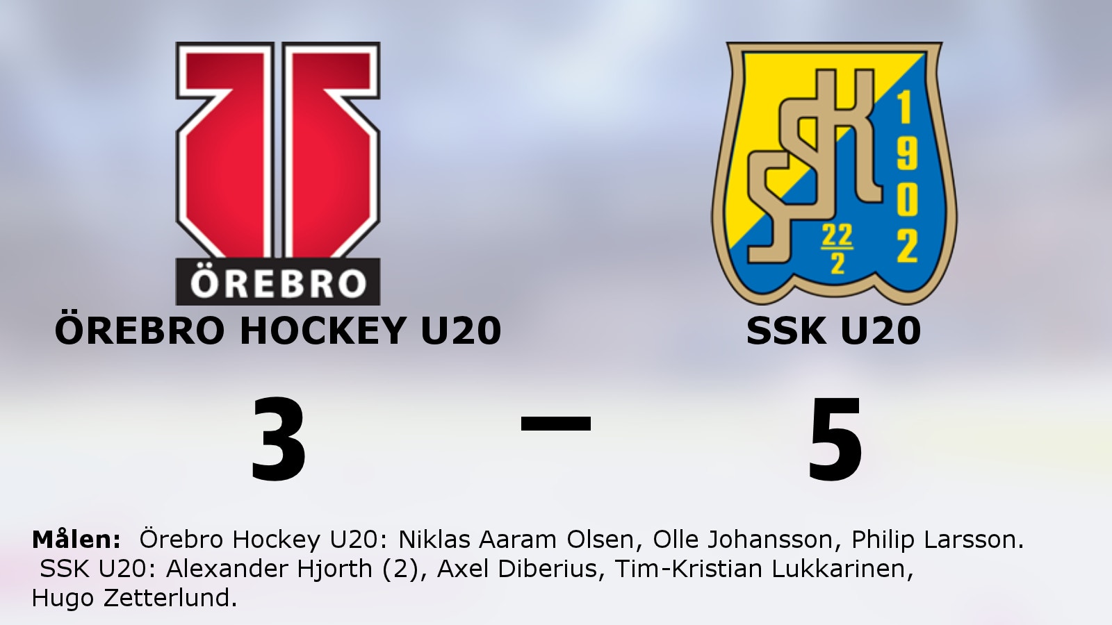 SSK U20 avgjorde i tredje perioden mot Örebro Hockey U20