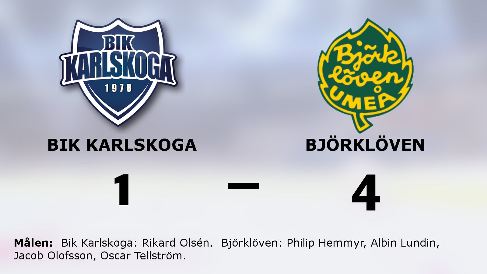 Ny seger för Björklöven i tuffa mötet med Bik Karlskoga