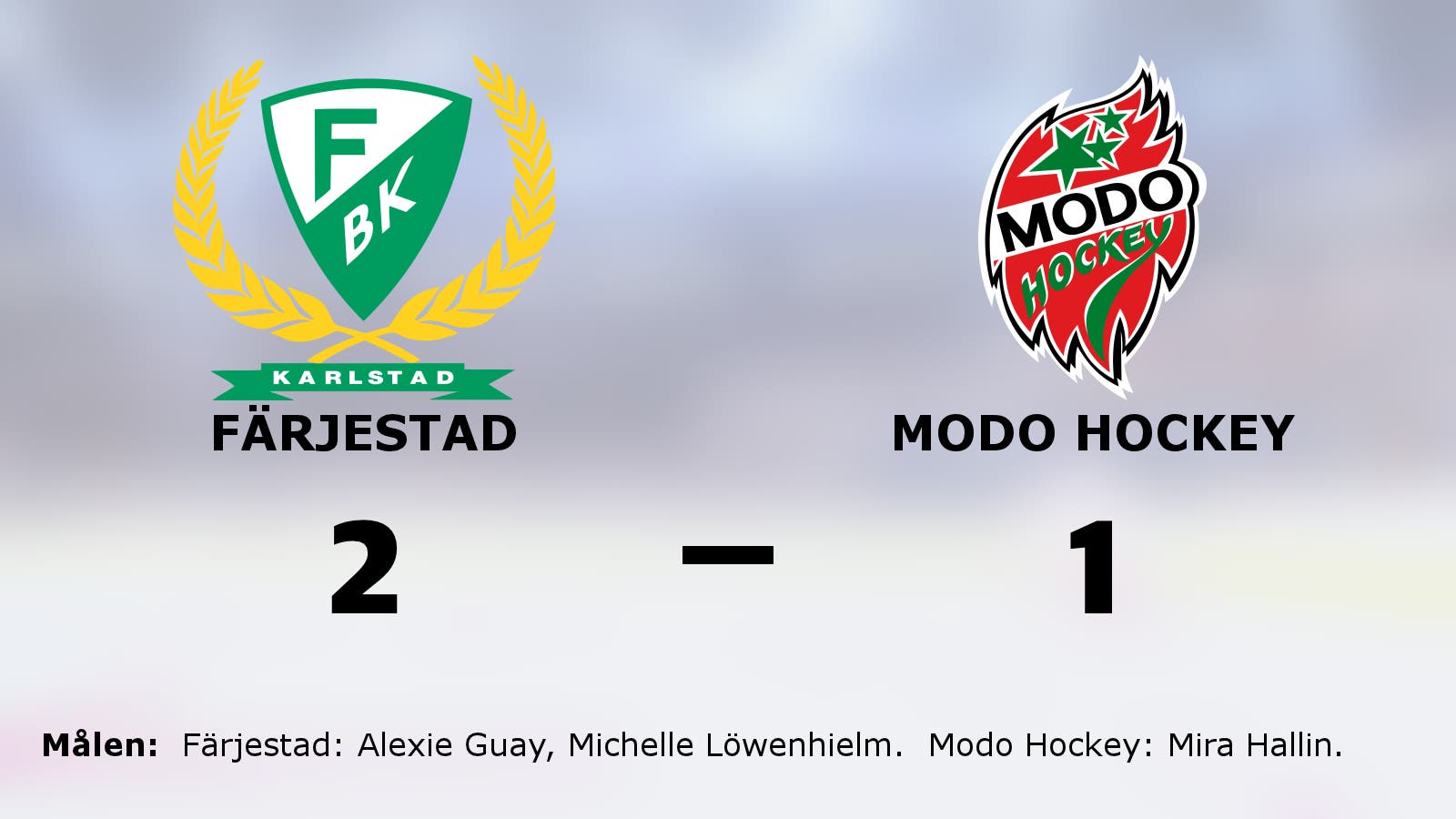 Färjestad avgjorde tät match mot Modo Hockey i tredje perioden