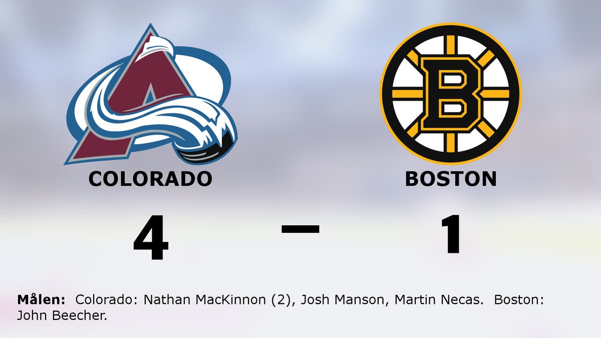 Nathan MacKinnon i målform när Colorado vann mot Boston