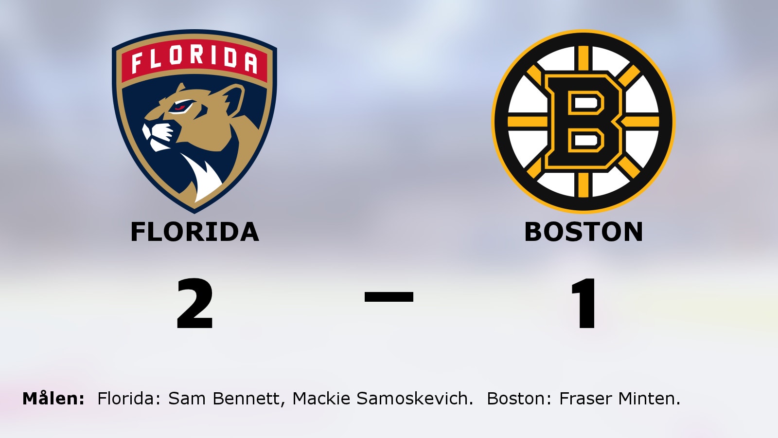 Bennett och Samoskevich matchvinnare när Florida besegrade Boston