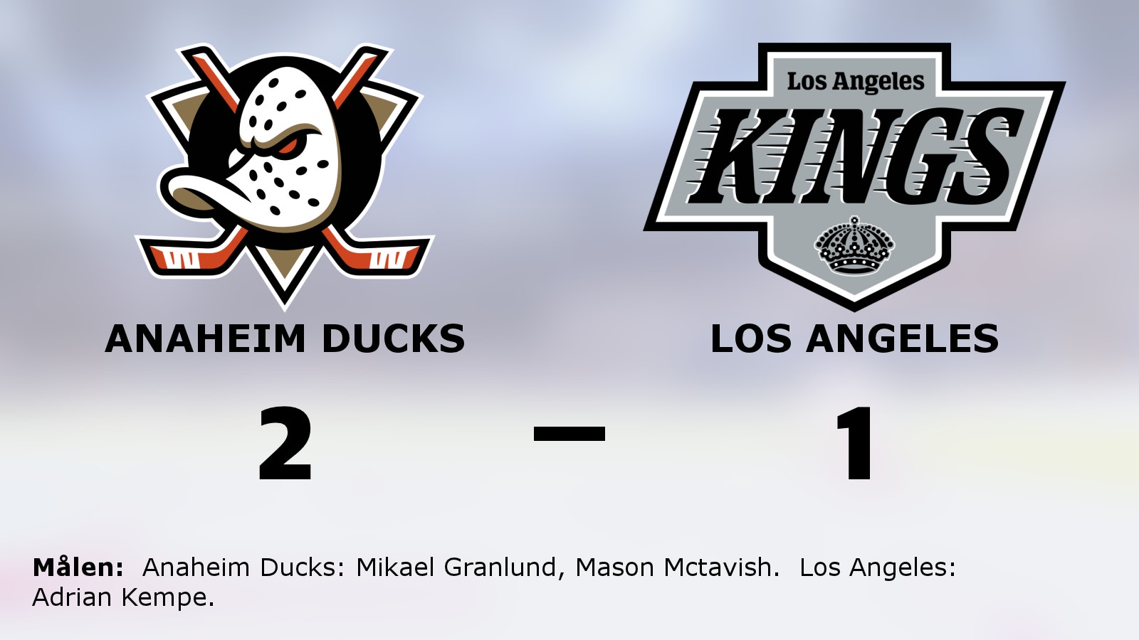 Anaheim Ducks avgjorde i förlängningen mot Los Angeles