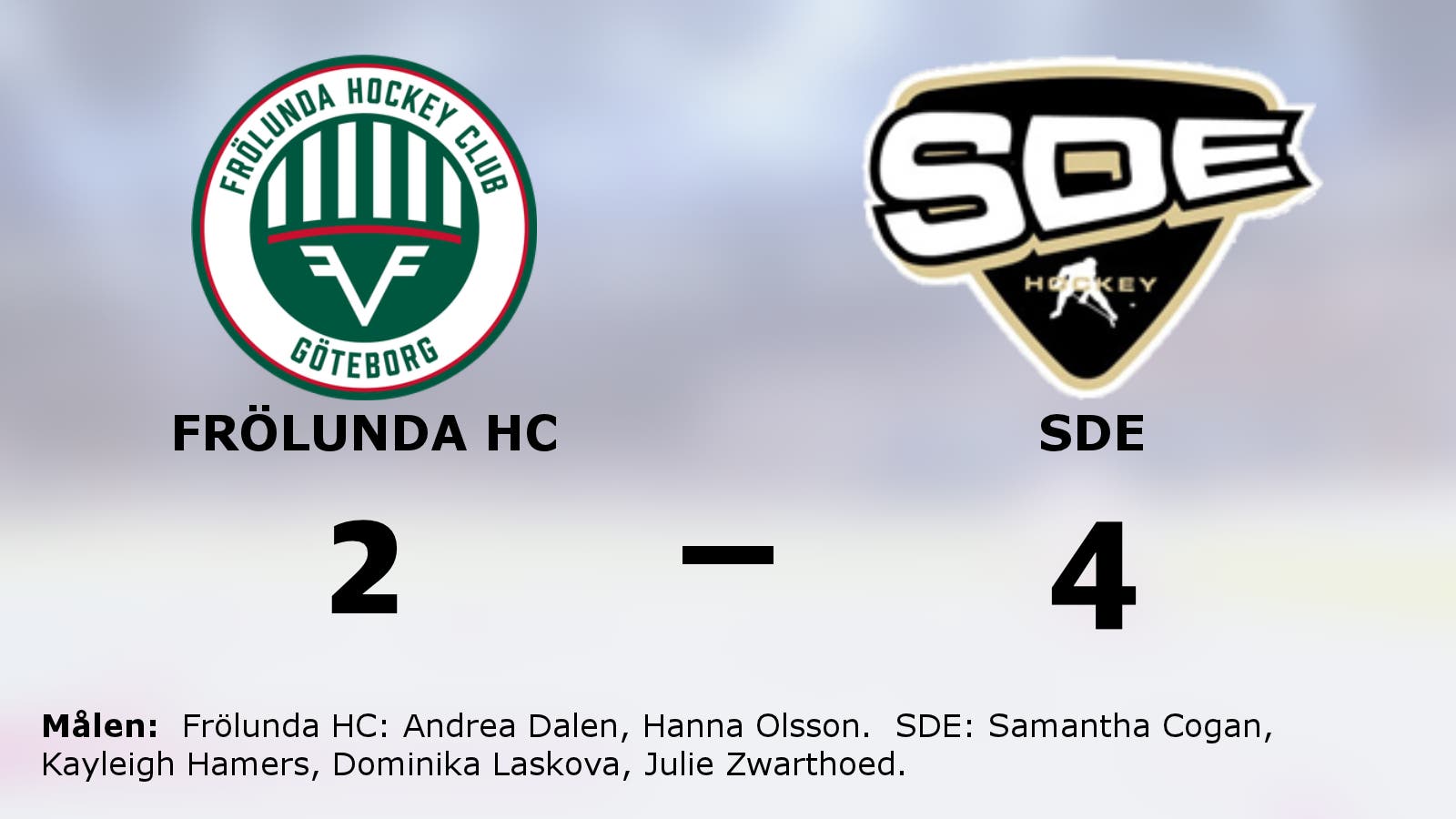 Formstarka SDE vann mot Frölunda HC