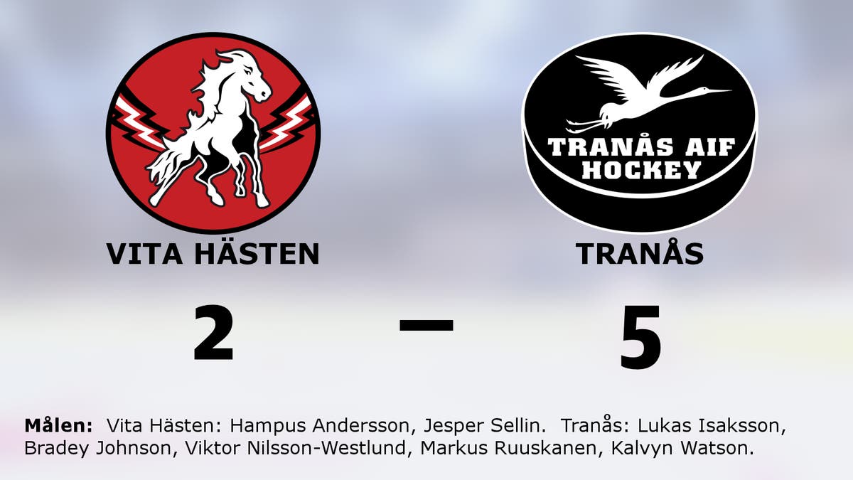 Sviten håller i sin för Tranås – 5–2 mot Vita Hästen