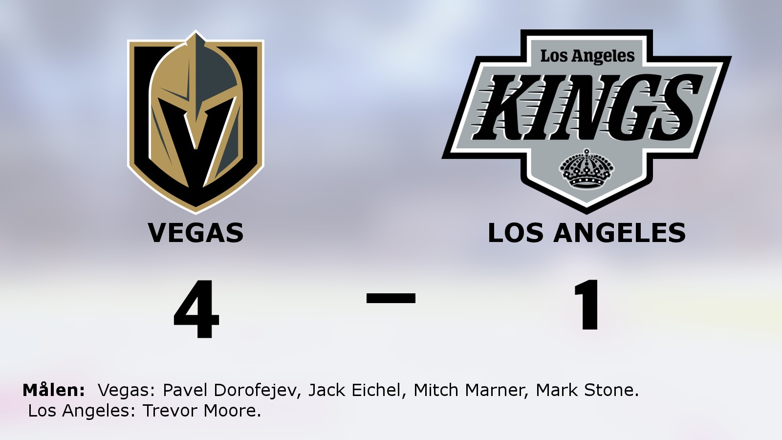 Vegas säkrade seger mot Los Angeles