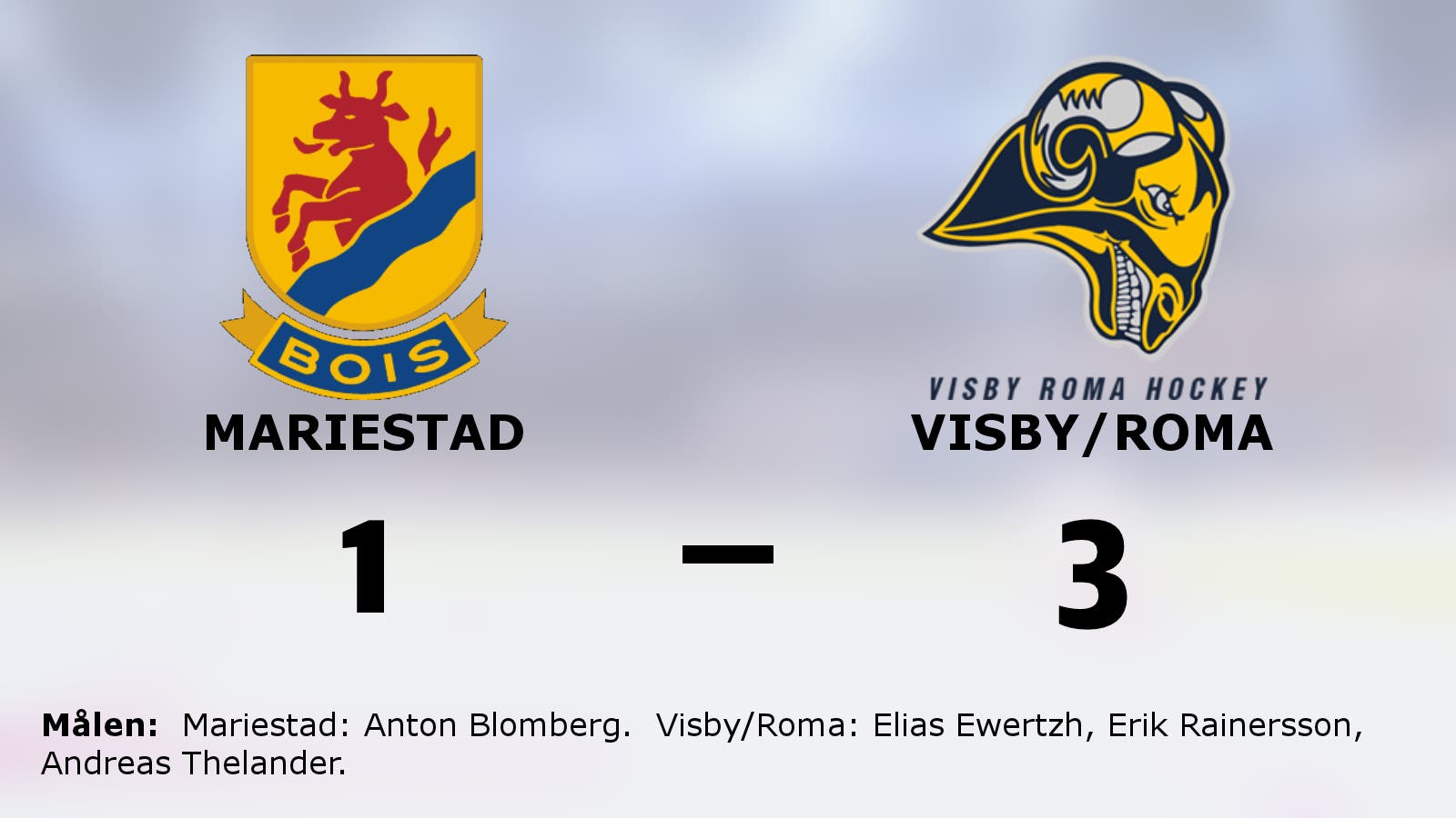 Visby/Romas fina svit mot Mariestad fortsätter
