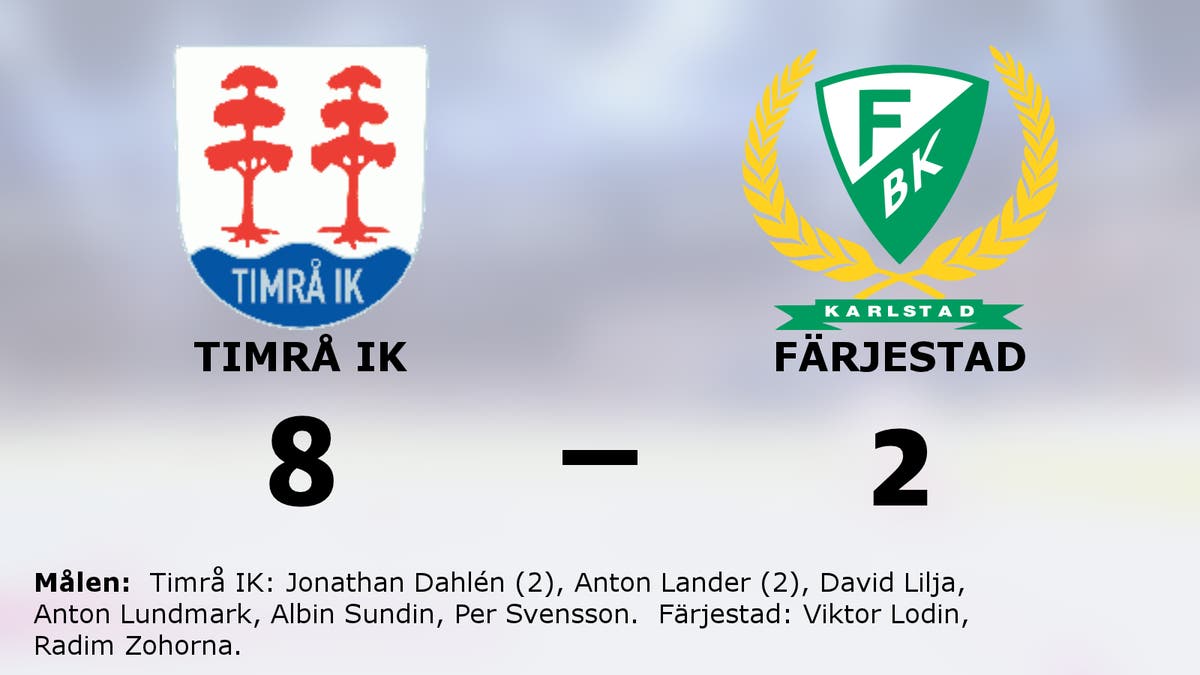 Målfest när Timrå IK krossade Färjestad på hemmaplan