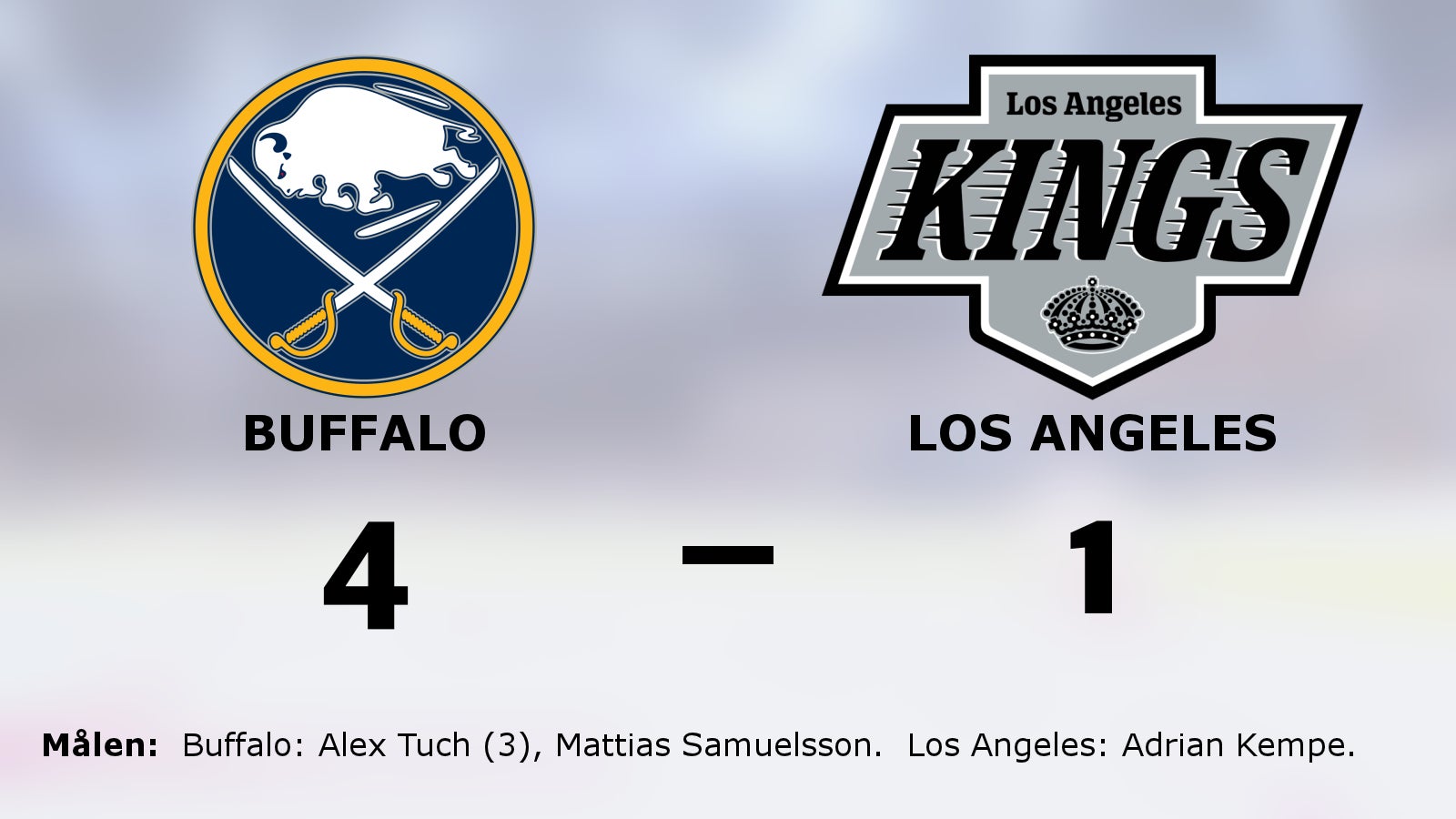 Alex Tuch det stora utropstecknet när Buffalo slog Los Angeles