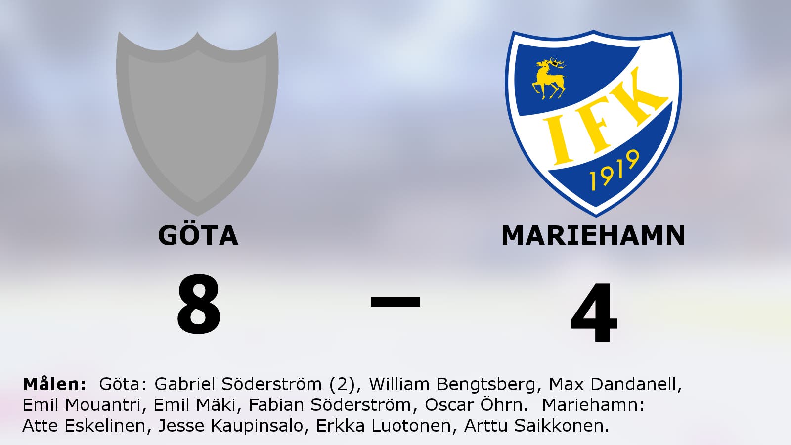 Mariehamn besegrades på bortaplan av Göta