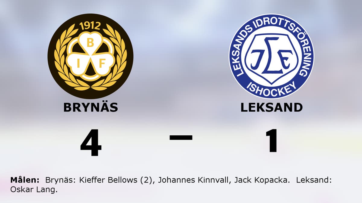 Ny seger för Brynäs mot drömmotståndet