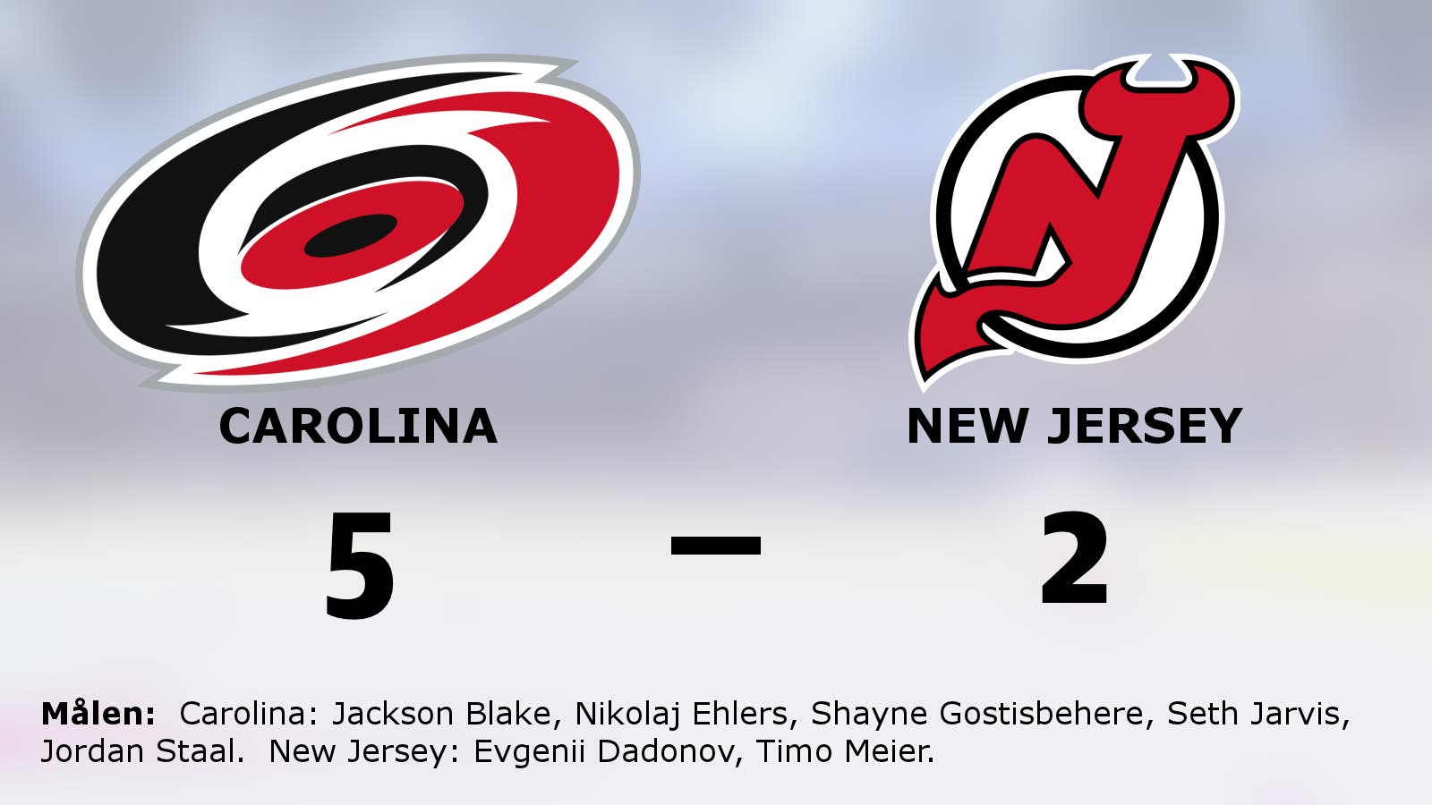 Ny seger för Carolina mot New Jersey