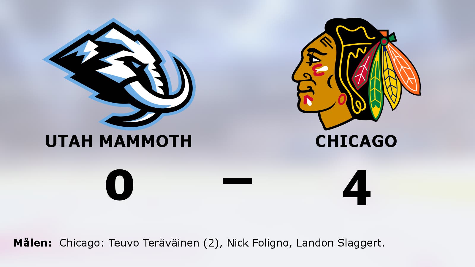 Chicago tog klar seger – höll nollan mot Utah Mammoth
